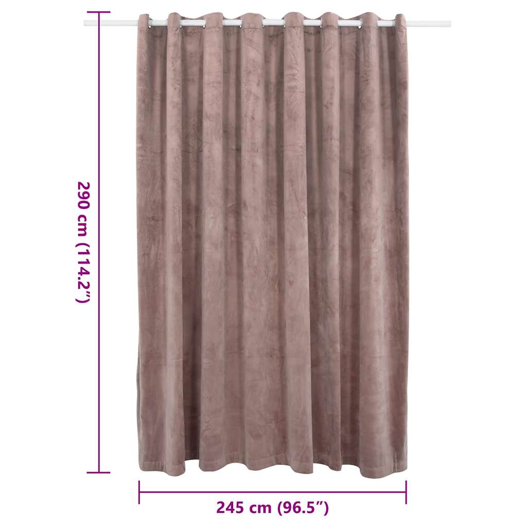 Gordijn Verduisterend Met Ringen 290X245 Cm Fluweel