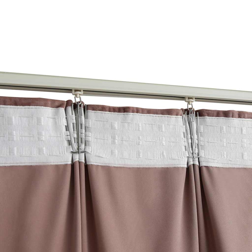 Gordijnen Verduisterend Met Haken Fluweel Roze