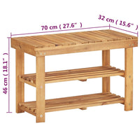 Schoenenrek 70X32X Massief Acaciahout