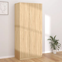 Kledingkast 90X52X200 Cm Bewerkt Hout Eikenkleurig