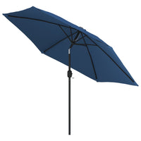 Parasol Met Metalen Paal 300 Cm Blauw