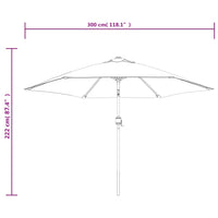 Parasol Met Metalen Paal 300 Cm Blauw