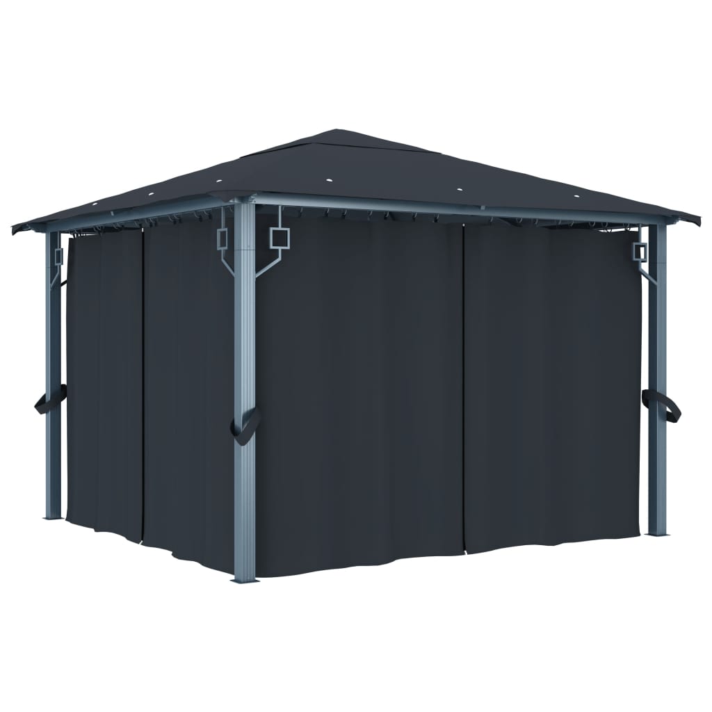 Prieel Met Gordijn Aluminium