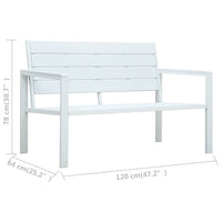 Tuinbank Hout-Look 120 Cm Hdpe