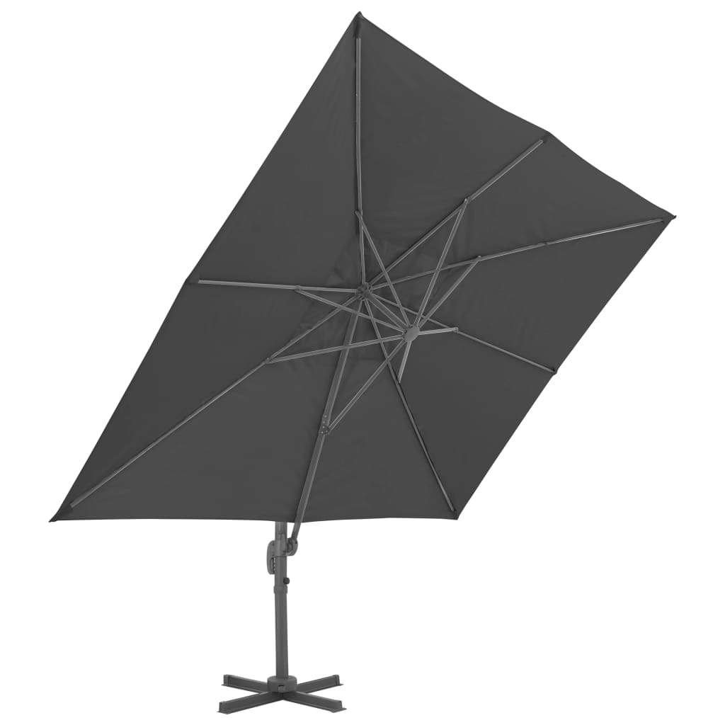 Zwevende Parasol Met Aluminium Paal 4X3 M