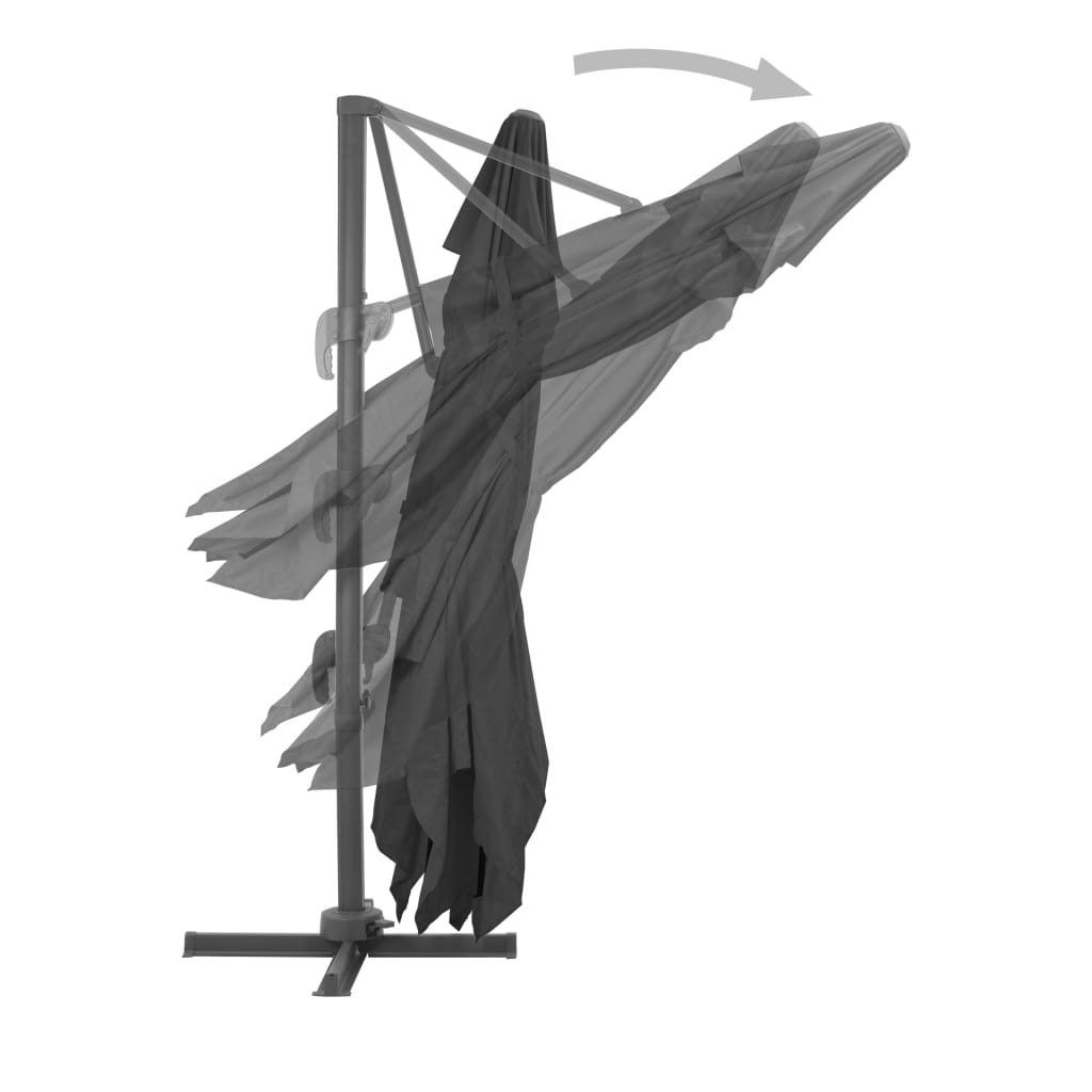 Zwevende Parasol Met Aluminium Paal 4X3 M