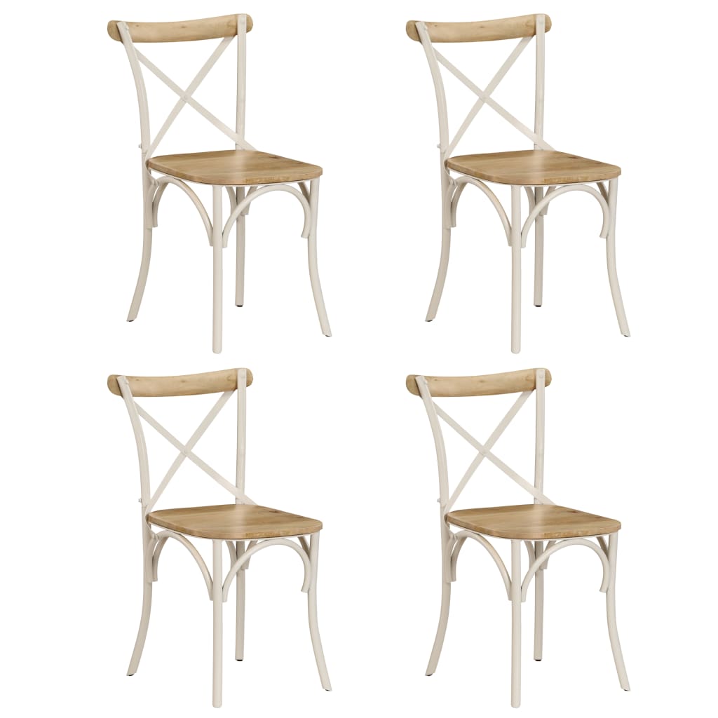 Kruisstoelen Massief Mangohout Zwart
