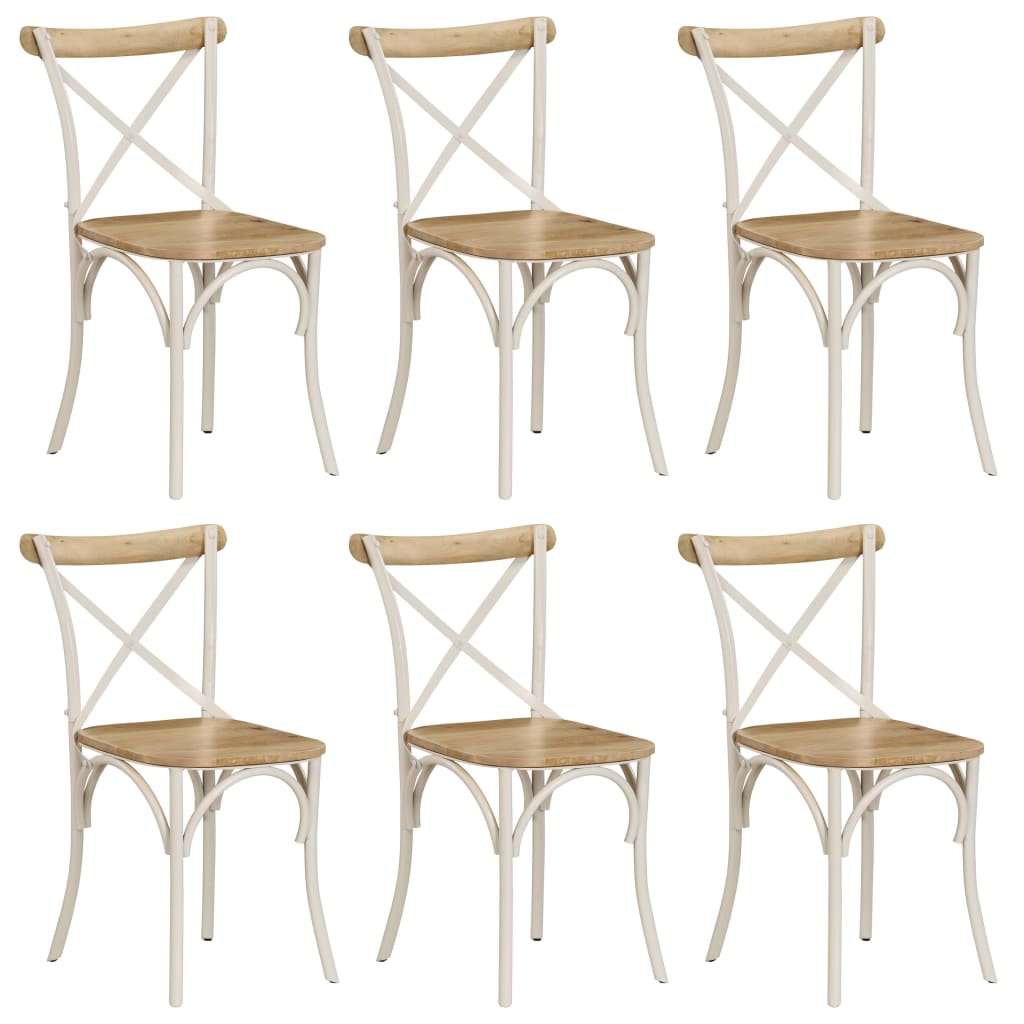 Kruisstoelen Massief Mangohout Zwart