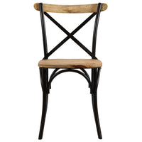 Kruisstoelen Massief Mangohout Zwart
