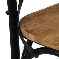 Kruisstoelen Massief Mangohout Zwart