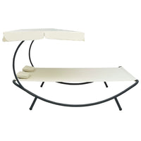 Loungebed Met Luifel En Kussens