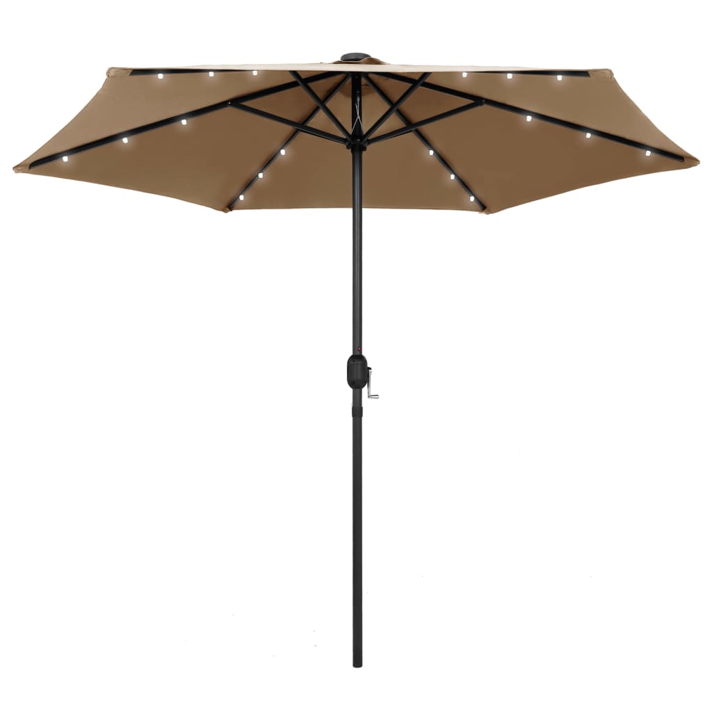 Parasol Met Led-Verlichting En Aluminium Paal 270 Cm