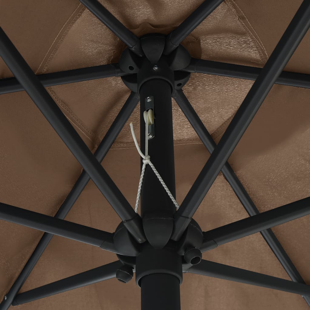 Parasol Met Led-Verlichting En Aluminium Paal 270 Cm