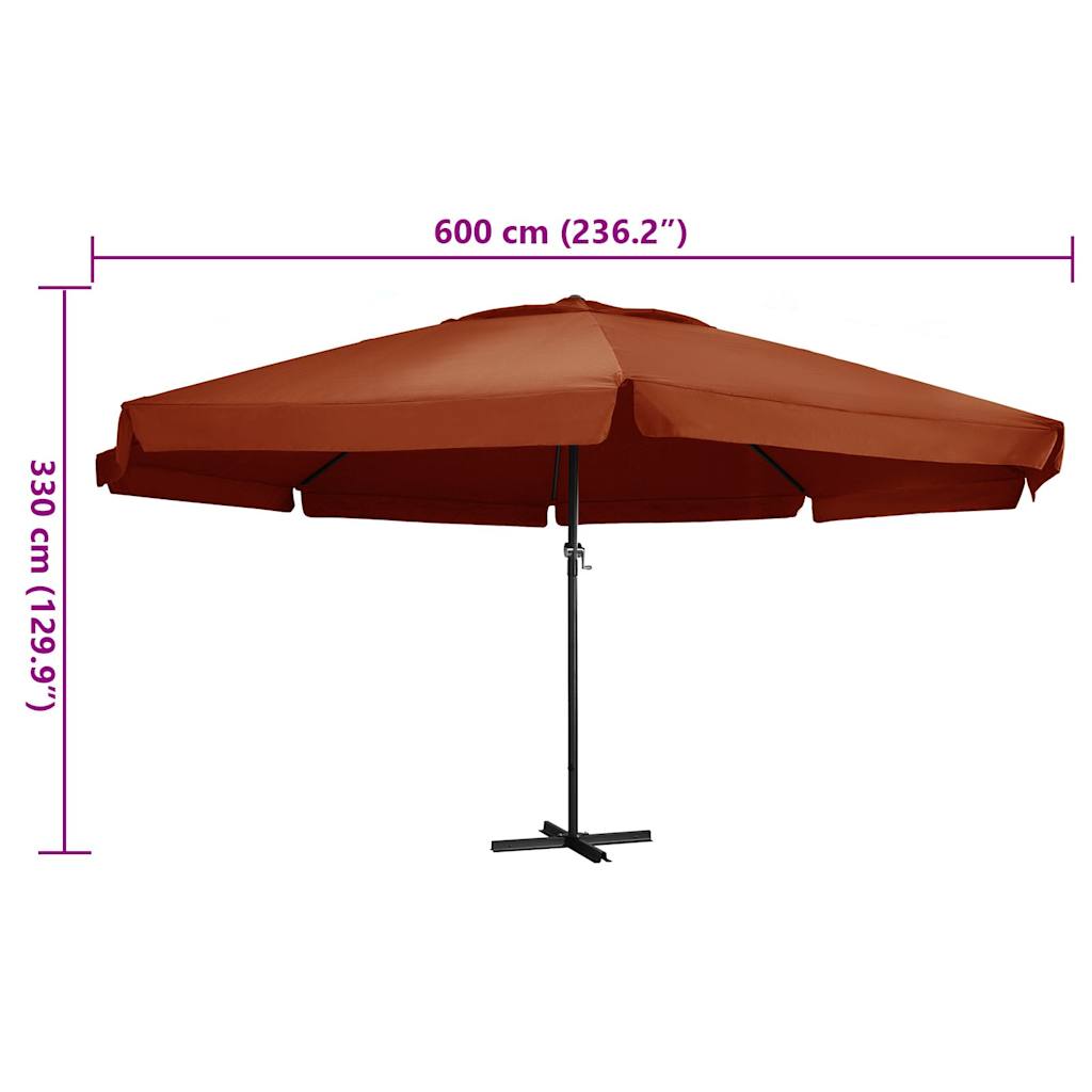 Parasol Met Aluminium Paal Kleurig