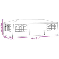 Partytent Met Zijwanden Professioneel 90 G/M²