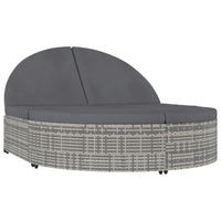 Ligbed Met Kussens 2-Persoons Poly Rattan