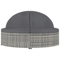 Ligbed Met Kussens 2-Persoons Poly Rattan