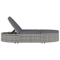 Ligbed Met Kussens 2-Persoons Poly Rattan