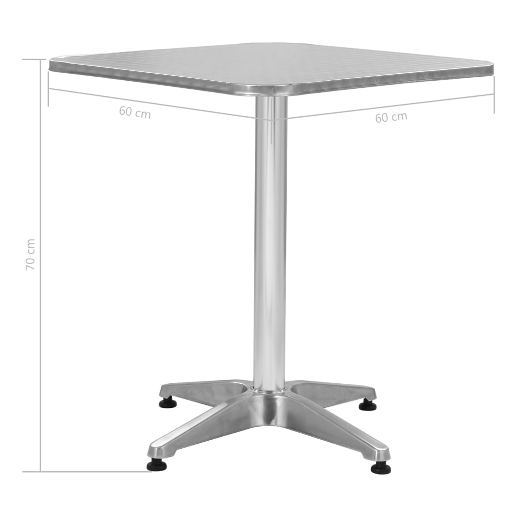 Tuintafel Aluminium Zilverkleurig