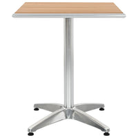 Tuintafel 60X60X70 Cm Aluminium En Hkc Zilverkleurig