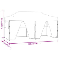 Partytent Met 4 Zijwanden Inklapbaar 3X6 M Staal