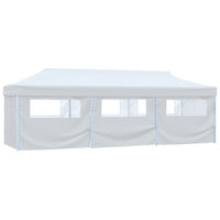 Partytent Pop-Up Met 8 Zijwanden 3X9 M Wit