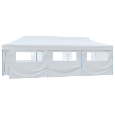 Partytent Pop-Up Met 8 Zijwanden 3X9 M Wit