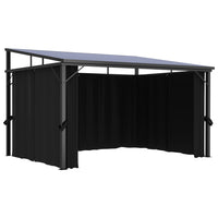 Prieel Met Gordijn 405X294X244 Cm Antraciet