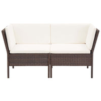 Loungeset Met Kussens Poly Rattan