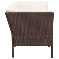 Loungeset Met Kussens Poly Rattan