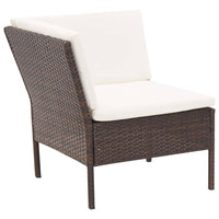 Loungeset Met Kussens Poly Rattan