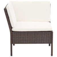 Loungeset Met Kussens Poly Rattan