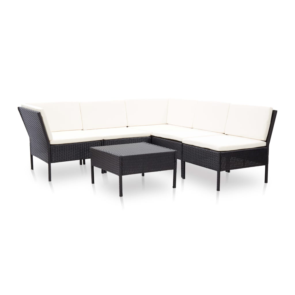 Loungeset Met Kussens Poly Rattan