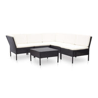 Loungeset Met Kussens Poly Rattan
