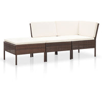 Loungeset Met Kussens Poly Rattan