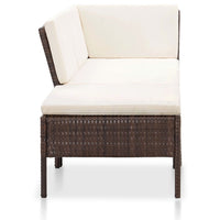 Loungeset Met Kussens Poly Rattan