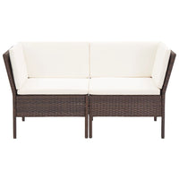 Loungeset Met Kussens Poly Rattan