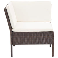 Loungeset Met Kussens Poly Rattan