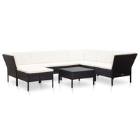 Loungeset Met Kussens Poly Rattan