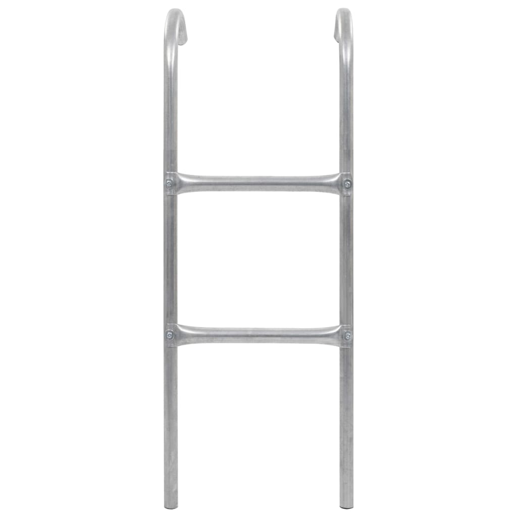 Trampolineladder Met 2 Sporten 102,6 Cm Staal Zilverkleurig