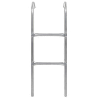 Trampolineladder Met 2 Sporten 102,6 Cm Staal Zilverkleurig