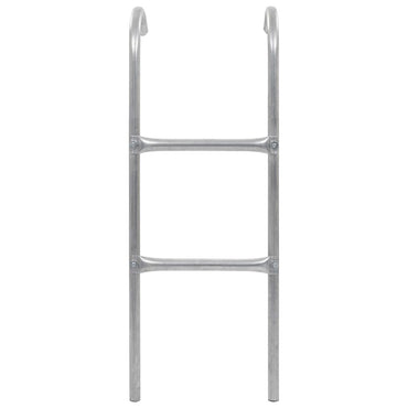 Trampolineladder Met 2 Sporten 102,6 Cm Staal Zilverkleurig