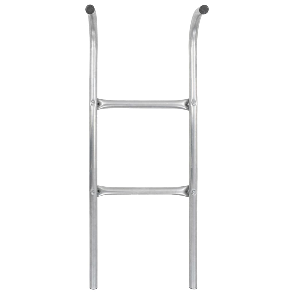Trampolineladder Met 2 Sporten 102,6 Cm Staal Zilverkleurig