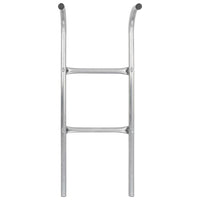 Trampolineladder Met 2 Sporten 102,6 Cm Staal Zilverkleurig
