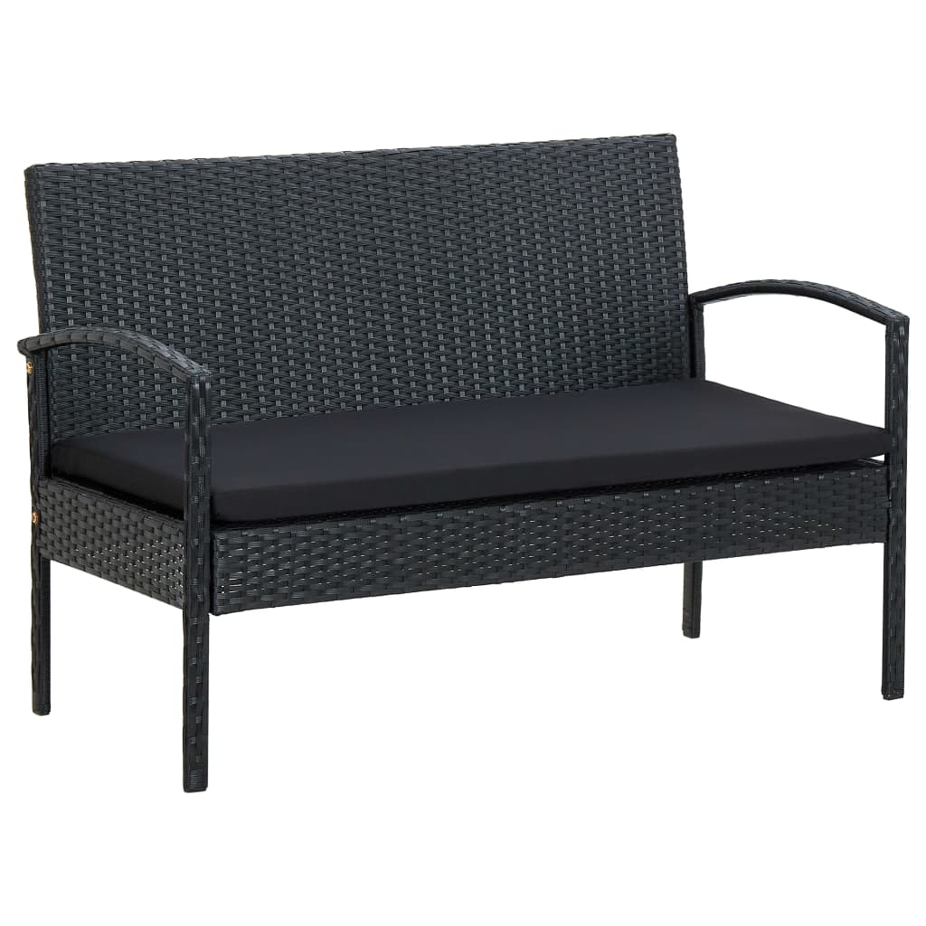 Loungeset Met Kussens Poly Rattan