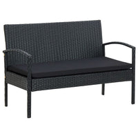 Loungeset Met Kussens Poly Rattan