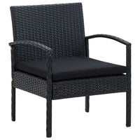 Loungeset Met Kussens Poly Rattan