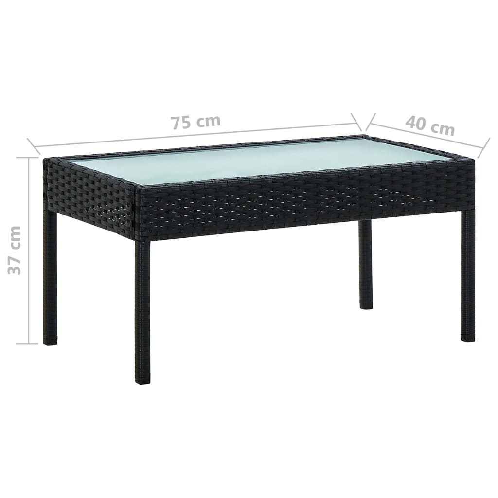 Loungeset Met Kussens Poly Rattan