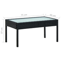 Loungeset Met Kussens Poly Rattan