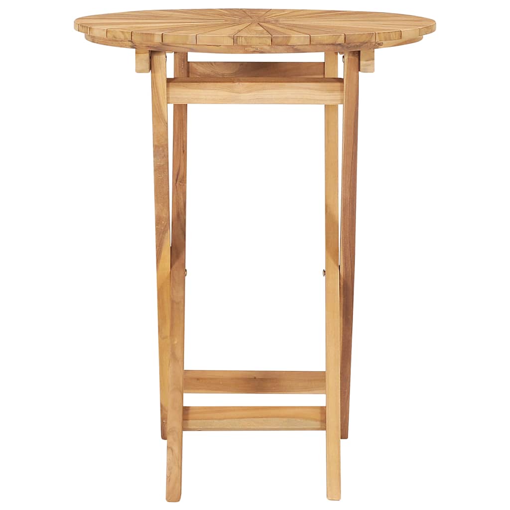 Tuintafel Inklapbaar Ø60 Cm Massief Teakhout